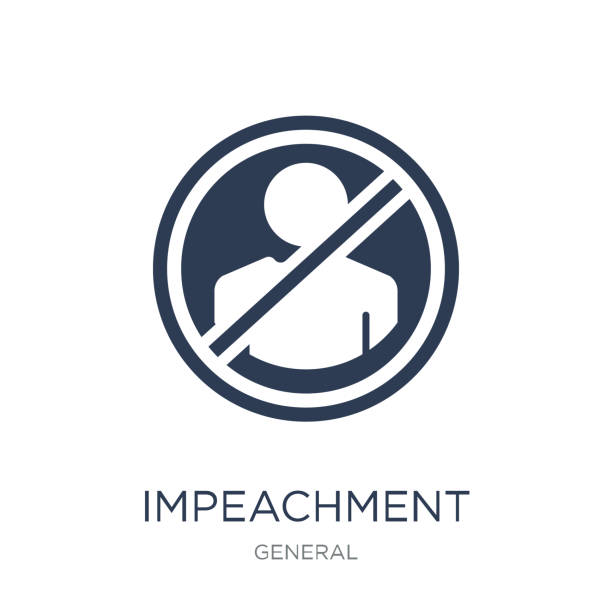 impeachment icon. Trendy flat vector impeachment icon on white background from general collection impeachment icon. Trendy flat vector impeachment icon on white background from general collection, vector illustration can be use for web and mobile, eps10 impeachment stock illustrations