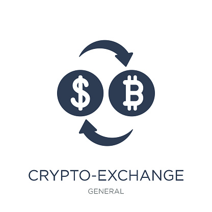 crypto-exchange icon. Trendy flat vector crypto-exchange icon on white background from general collection, vector illustration can be use for web and mobile, eps10