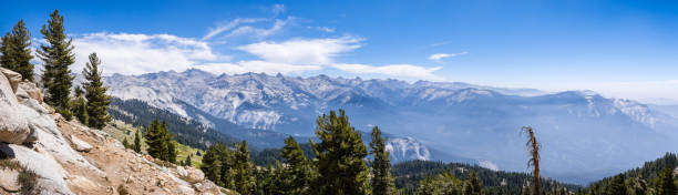 Landscape in Sierra Nevada mountains as seen from the trail to Alta Peak, Sequoia National Park, California