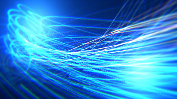 istock Fiber optics cable signal close-up. Abstract fiber optics background. 1068091030