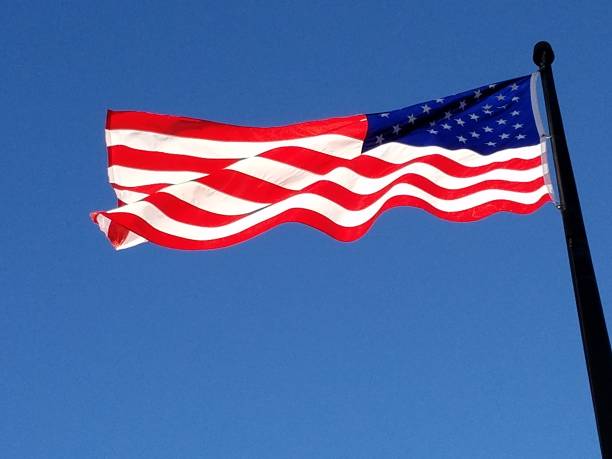 istock American Flag Morning 1068104268