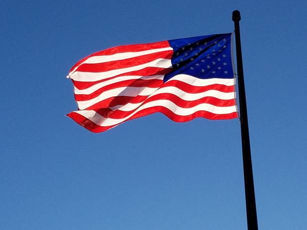 istock American Flag Morning 1068104272