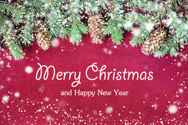 istock Closeup of Christmas card concept with tree decorations 1068109020