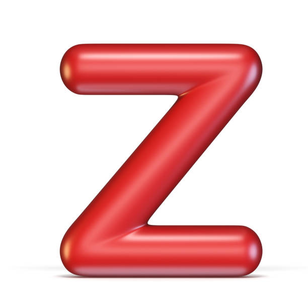 istock Red glossy font Letter Z 3D 1068124434