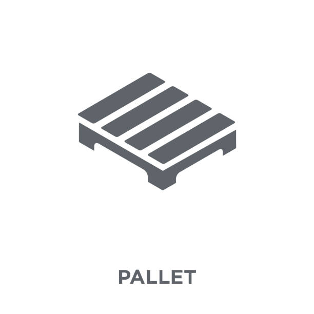 Pallet icon from Delivery and logistic collection. Pallet icon. Pallet design concept from Delivery and logistic collection. Simple element vector illustration on white background. palette transport stock illustrations
