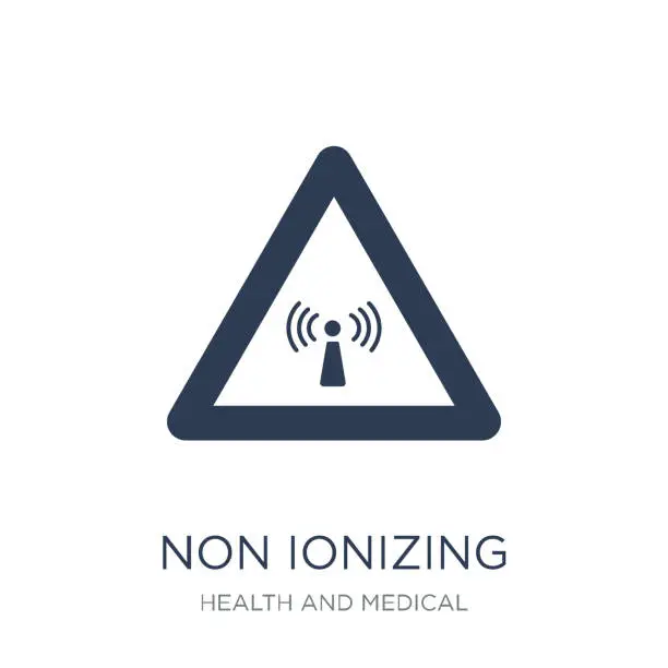 Vector illustration of Non ionizing radiation icon. Trendy flat vector Non ionizing radiation icon on white background from Health and Medical collection