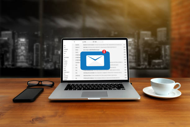 istock Mail Communication Connection message to mailing contacts phone Global Letters Concept 1068144156