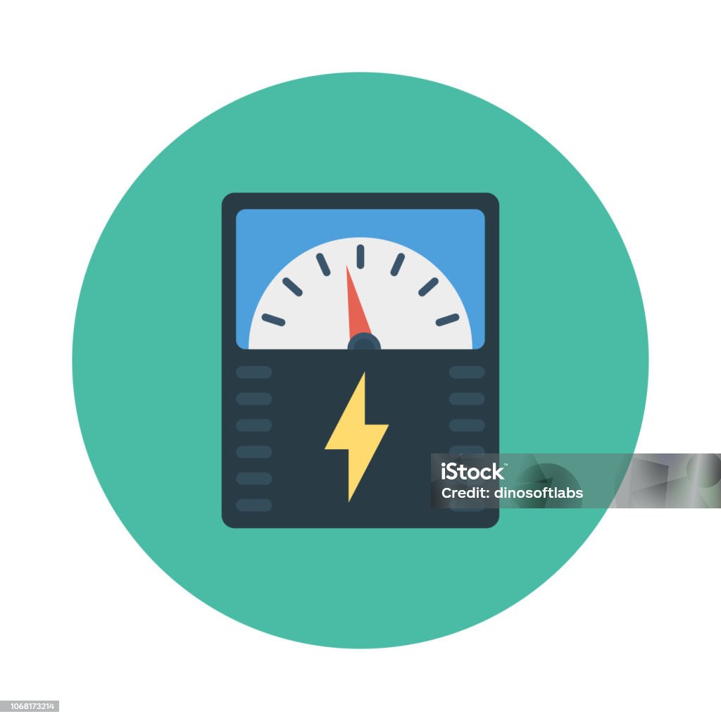 Amperage Visual Voltmeter Ampere Gauge Stock Illustration - Download Image Now ...