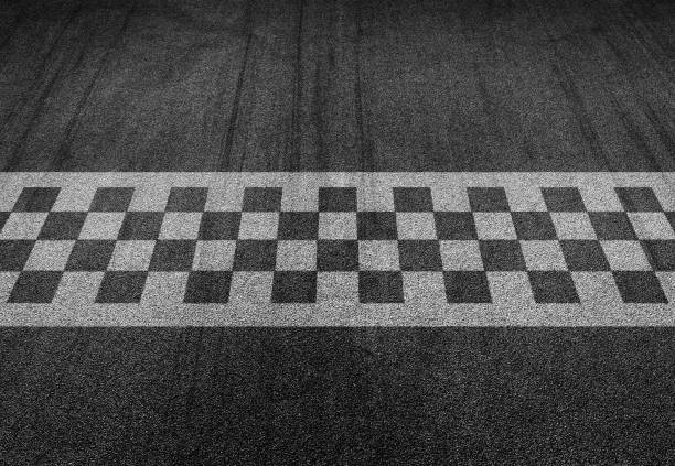 istock Start and finish line racing background top view 1068187256