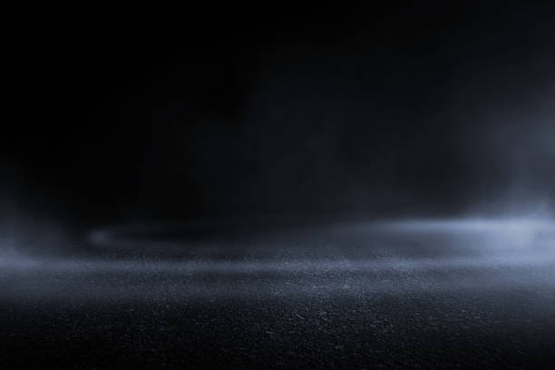 istock Creative blurry outdoor asphalt background with mist light high speed 1068209562