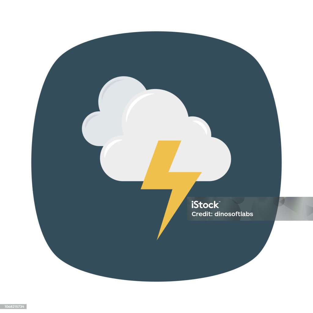 Thundercloud Vector Thunder Cloud Storm Stock Illustration - Download Image Now - Art ...