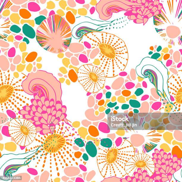 Seaworld Pattern Vector Seamless Seaworld Patter Stock Illustration - Download Image Now ...