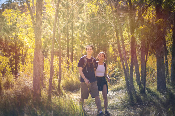 istock Happy couple hiking 1068227766