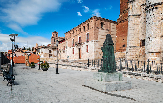 Village of Tordesillas in Valladolid in a cloudy day