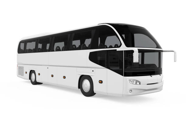 ônibus de treinador isolado - bus coach bus travel isolated - fotografias e filmes do acervo
