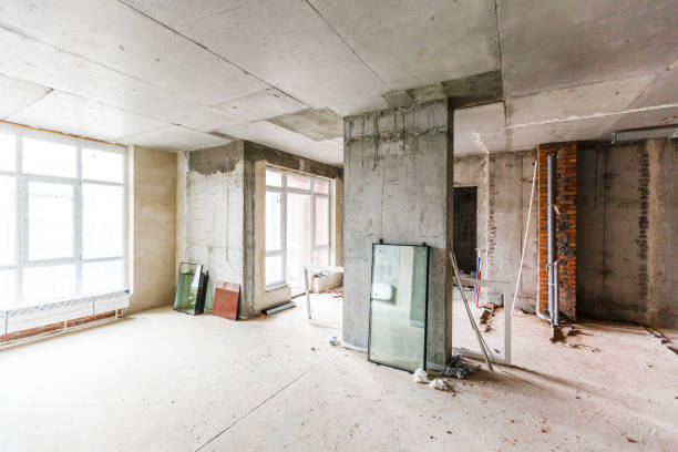istock Material for repairs in an apartment is under construction, remodeling, rebuilding and renovation. Making walls from gypsum plasterboard or drywall. 1068248544