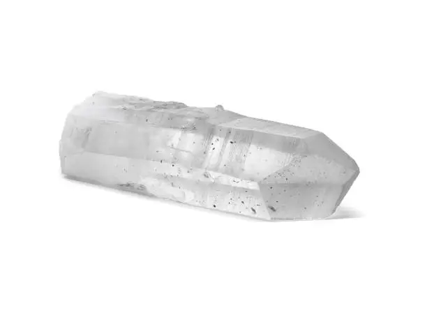 Transparent single crystal rhinestone on a white isolated background