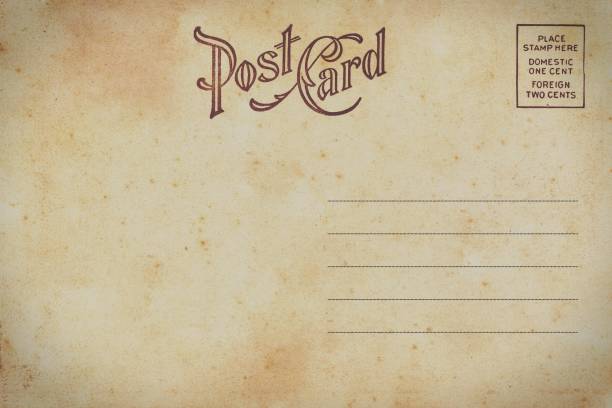 istock Backside of blank postcard with dirty stain 1068254630