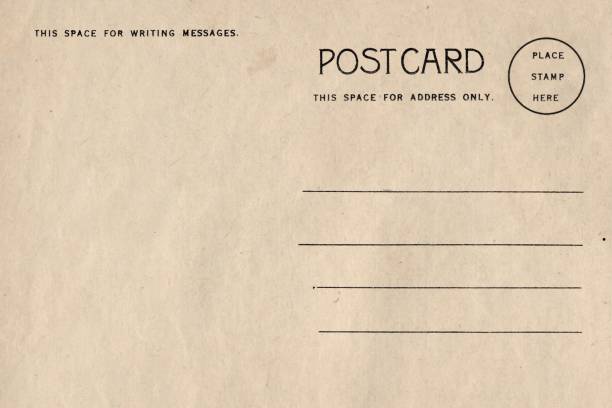 istock Backside of blank postcard with dirty stain 1068255916