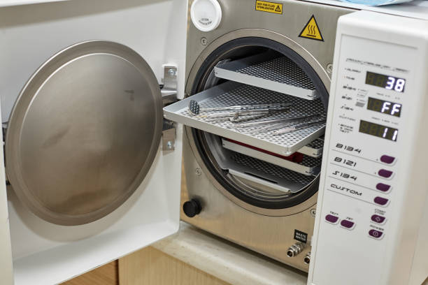 istock Sterilizing oven of dentist tools. 1068256934