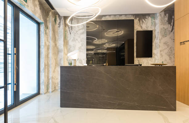 istock Hotel entrance, reception area 1068259096