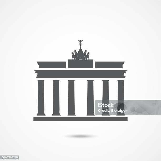 Brandenburg Gate Icon Stock Illustration - Download Image Now - Brandenburg Gate, Berlin, Icon Symbol