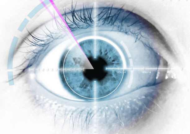 Eye laser Surgeon iris plant stock pictures, royalty-free photos & images