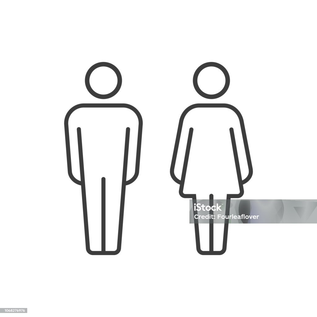 Vektor-Piktogramme von Mann und Frau - Lizenzfrei Icon Vektorgrafik