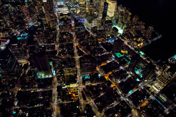 istock Tribeca, NY aerial view at night 1068278608