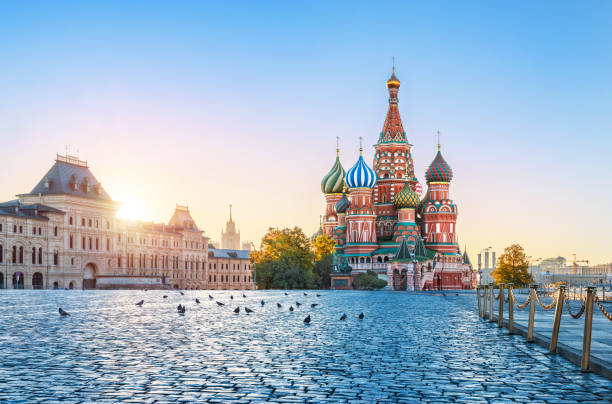 Early sunny morning in the Red Square