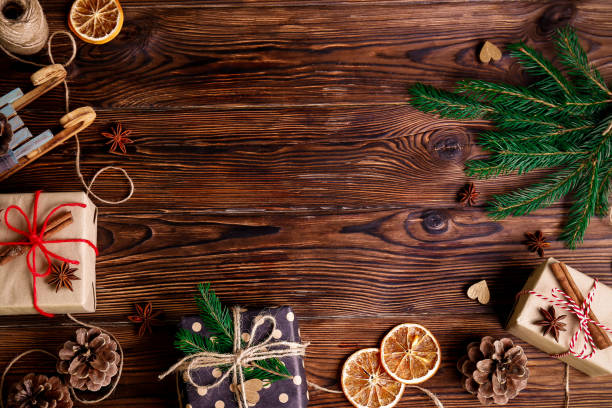 istock Christmas mood concept. Festive background for winter holidays. 1068302894
