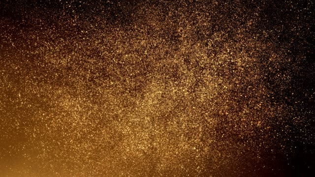 Gold Particles Flying Upwards - Loop