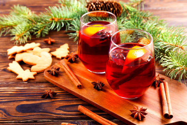 istock Taste of Christmas concept. Hot alcoholic beverage based on wine. 1068325504