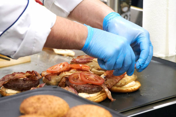 istock A closeup of a hamburger cooking process. 1068334882
