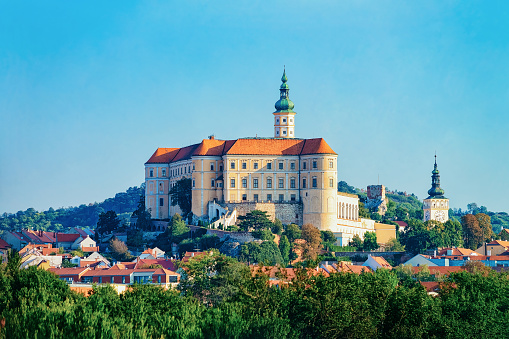 Mikulov Castle in South Moravia, in Czech Republic.