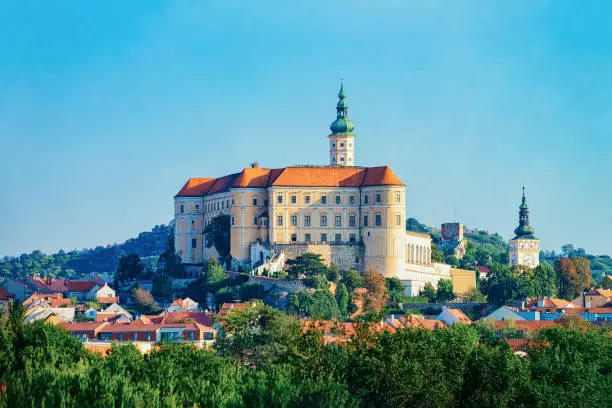 Mikulov Castle in South Moravia, in Czech Republic.