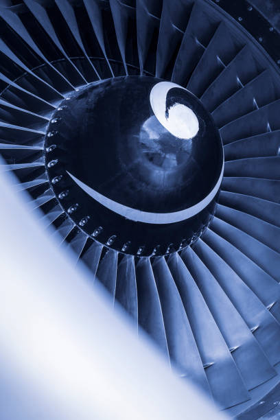 istock Aircraft jet engine turbine 1068350382