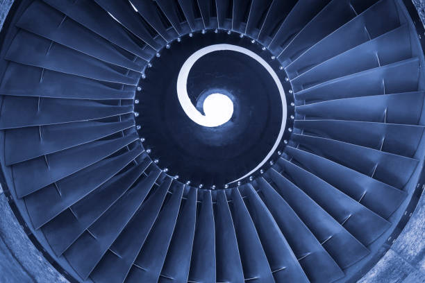 istock Aircraft jet engine turbine 1068350410