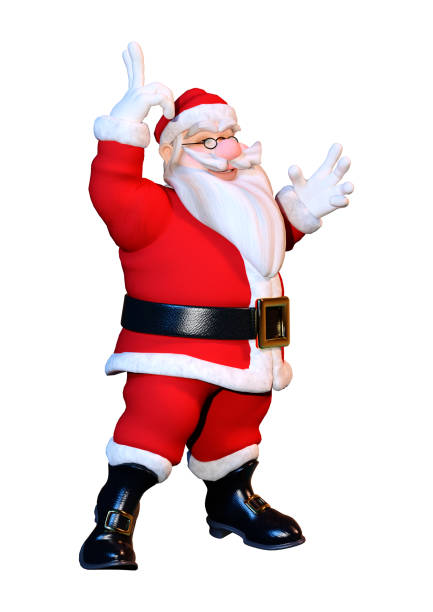 istock 3D illustration Santa exercising on white 1068358392