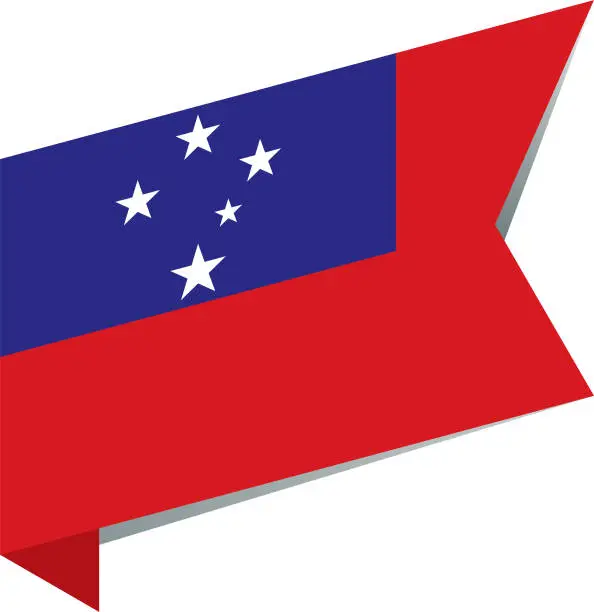 Vector illustration of Flag Samoa