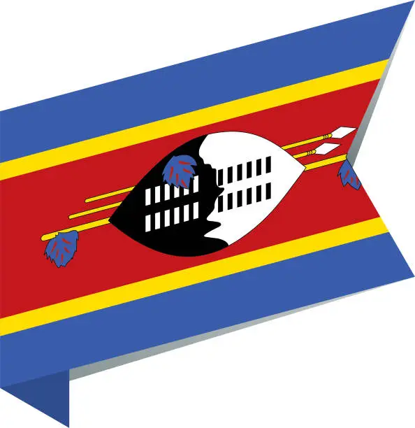 Vector illustration of Flag Eswatini
