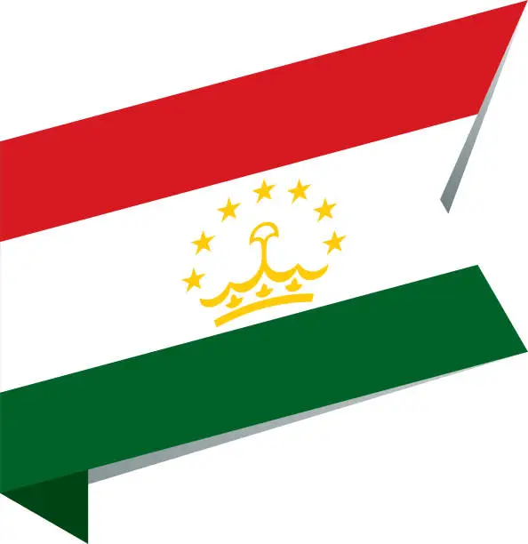 Vector illustration of Flag Tajikistan