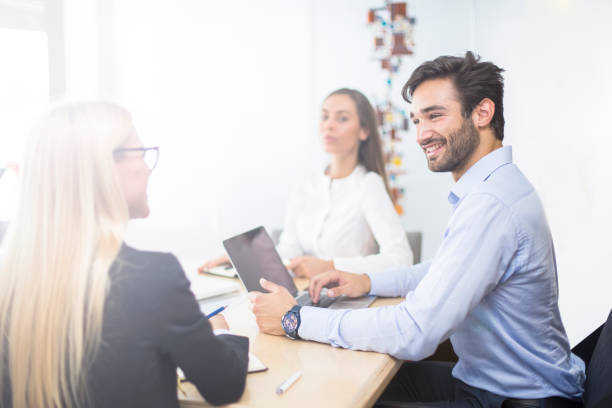 istock Young business team working in modern office 1068373736