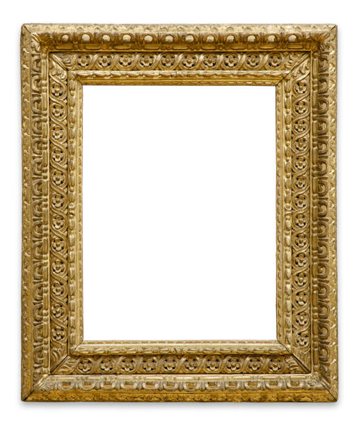 istock Golden vintage frame isolated on white background (All clipping paths included) 1068383994