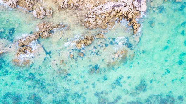 istock Aerial view  Blue sea for background 1068384332