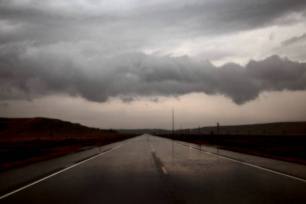 Storm Clouds North Dakota stock photo