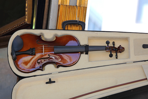 Used Violin in Case at Flea Market