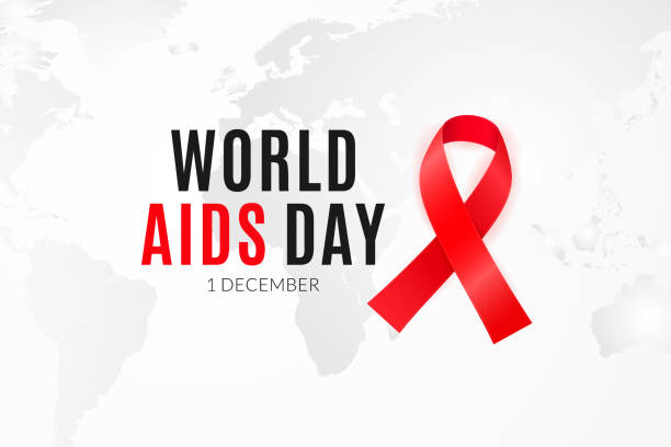 projekt plakatu na światowy dzień aids i krajową kampanię ostrzegawczej ds. - world aids day stock illustrations