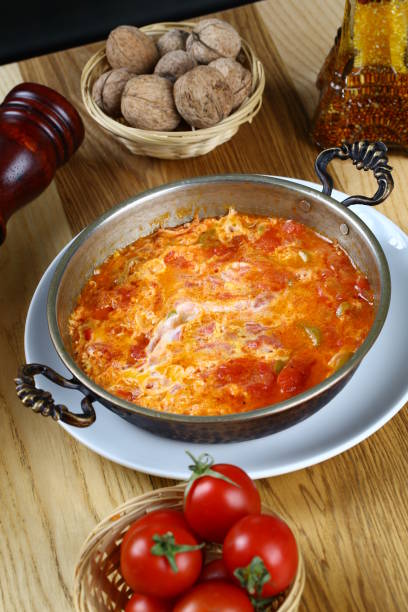istock Menemen in pan - Turkish Breakfast 1068405268