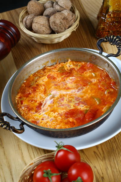 istock Menemen in pan - Turkish Breakfast 1068405290